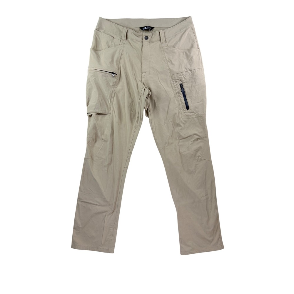 The North Face Performance Pants Mens 34 Khaki Stretch Hiking Cargo Trousers